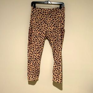 Cheetah print leggings and sports bra Set